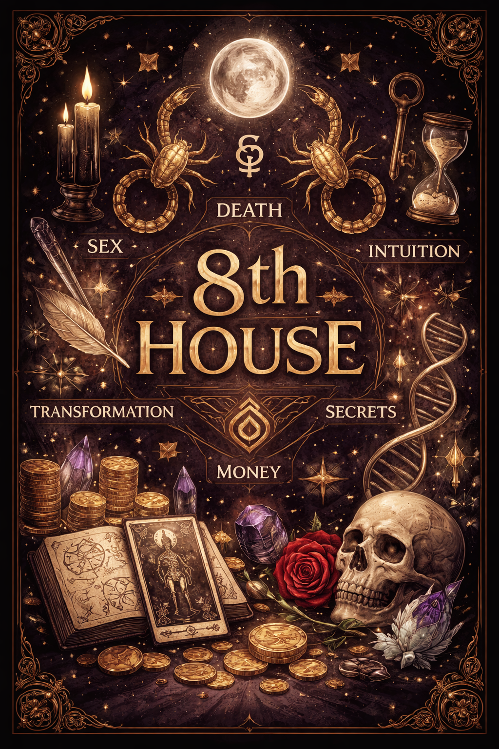 The 8th House in Astrology: Transformation, Intimacy, and the Mysteries of Power